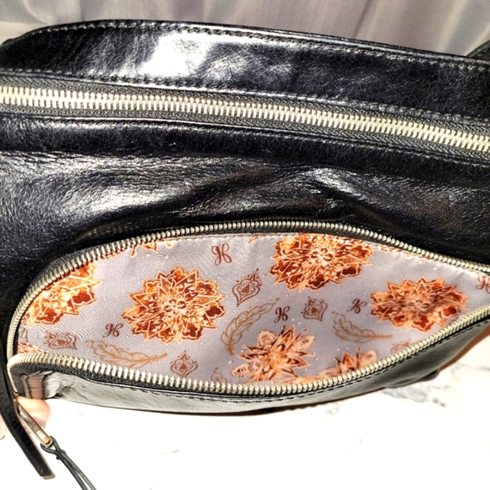 HOBO 'Cassie' Rock & Roll Black Leather Crossbody & Shoulder Bag - Picture 3 of 10